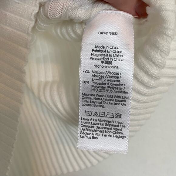 Madewell Pearson‎ Mockneck Sweater Tank White XXS NWT - Picture 7 of 7